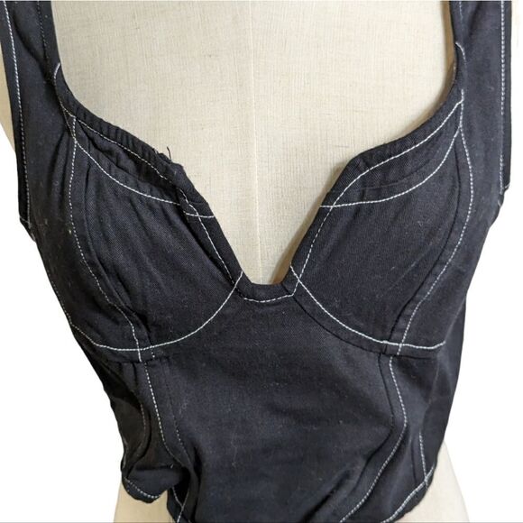 Lone Star Black Crop Bra Top NWT - Picture 2 of 6